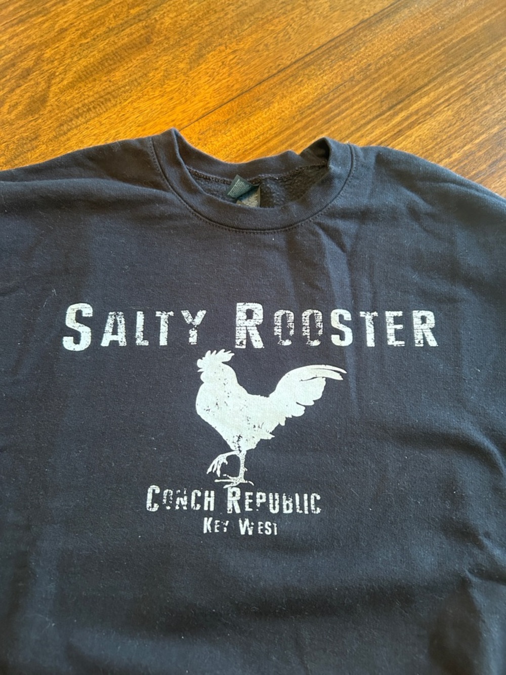 Gildan Black Salty Rooster Graphic Crewneck